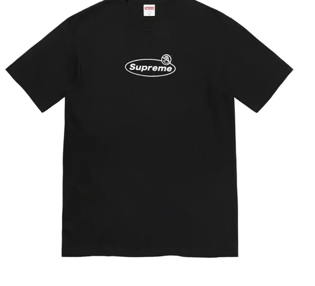 T-shirt S Tee XL Banner White Warning Logo Short M L Warning Black and sleeved 22FW 0624